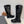 DC 24 Knee-High Boots Black Cowhide Patent & Nubuck 982194