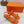 HM Paris Sandals Orange Lamskin 374208