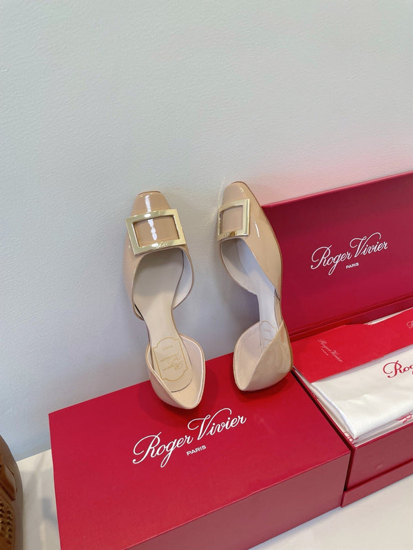 Viv Chips Ballerina Flat Nude Patent Leather 329270