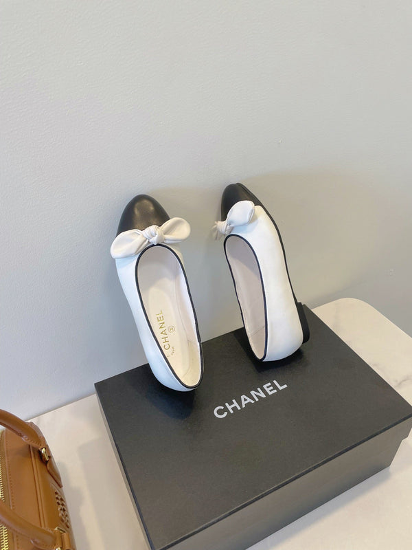 CC Classic Dancing Shoes Black White Sheepskin 530543