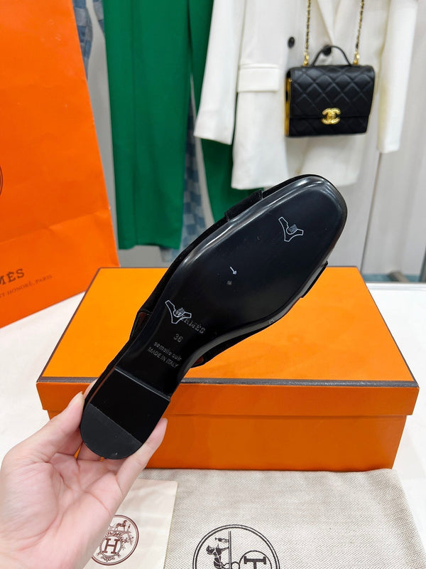 INNOCENTE SLINGBACK IN CAMOSCIO NERO
