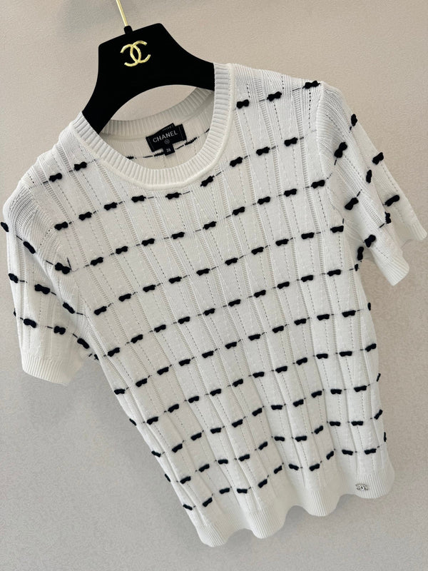 CC 26s T-shirt ras du cou manches courtes Tencel Soie blanc 364284