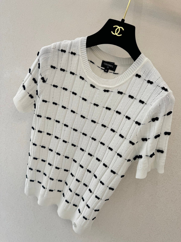 CC 26s T-shirt ras du cou manches courtes Tencel Soie blanc 364284