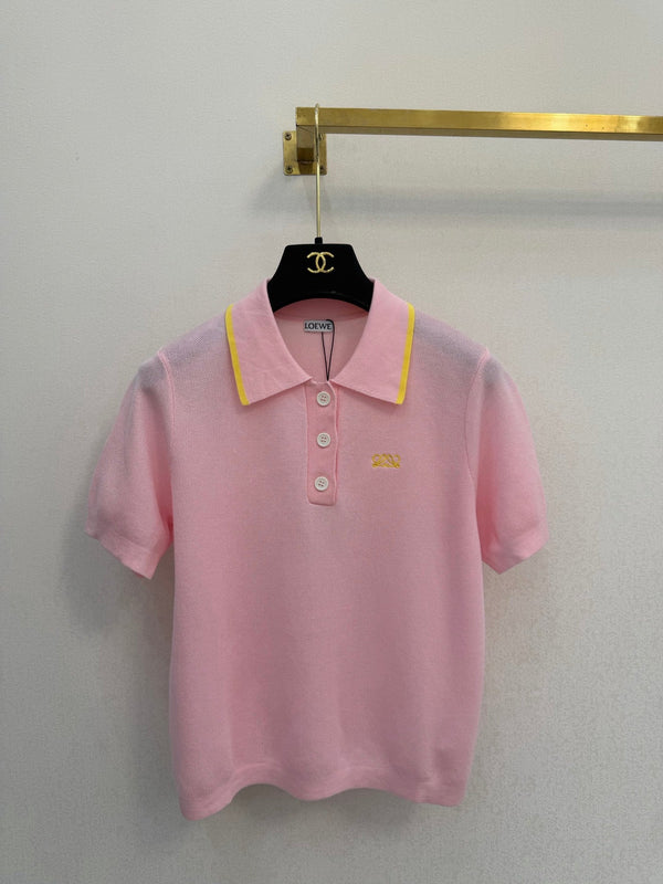 Loe 26s Polo Collar Short-Sleeved Shirt Tencel 394816