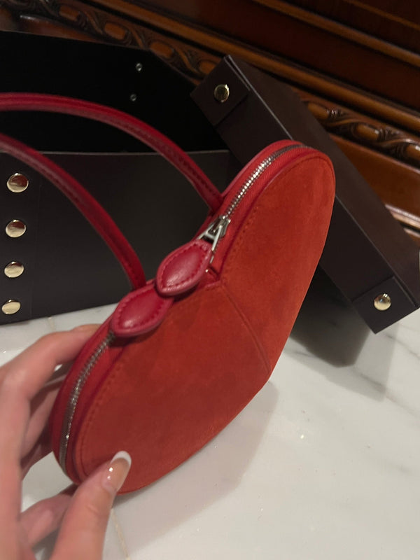 LE COEUR BAG 21 IN OLD BRICK SUEDE