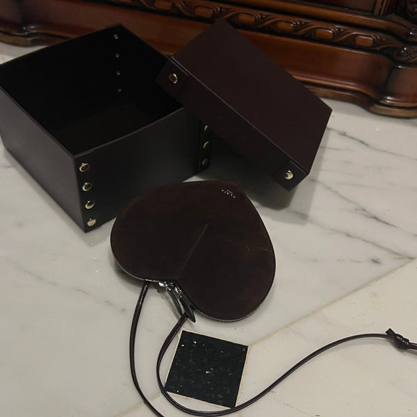 LE COEUR BAG 21 IN HICKORY BROWN SUEDE