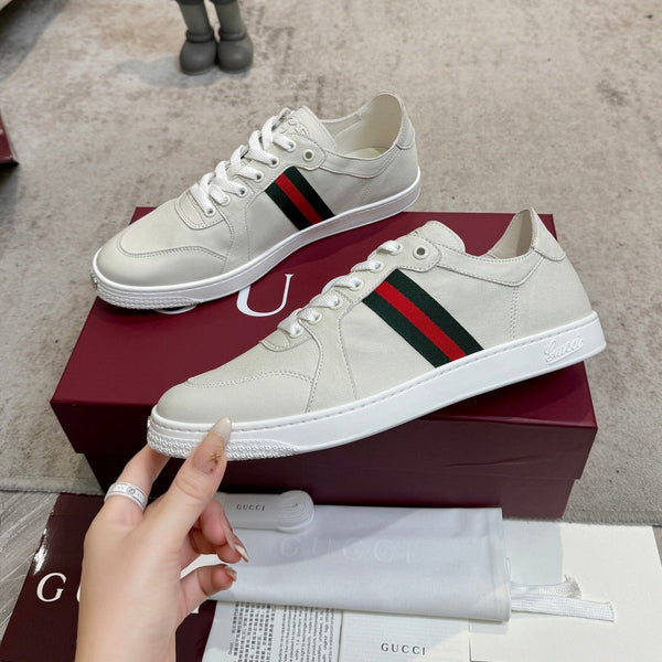 GG Stretch Low-Top Trainers White Leather 824427