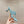HIGH THONG MULE 55MM IN SKY BLUE CALFSKIN WITH GOLD HARDWARE