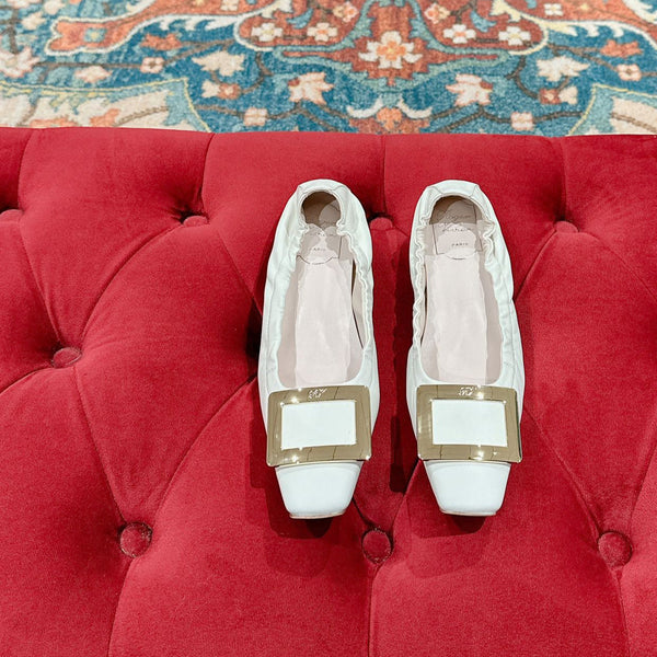 Viv Ballerine Bianche in Pelle di Agnello Importata 247130