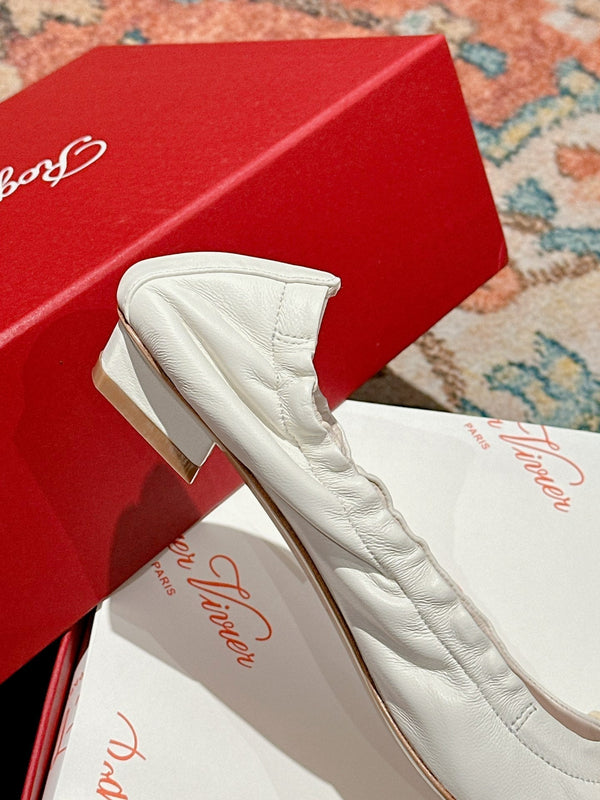 Viv Ballerine Bianche in Pelle di Agnello Importata 247130