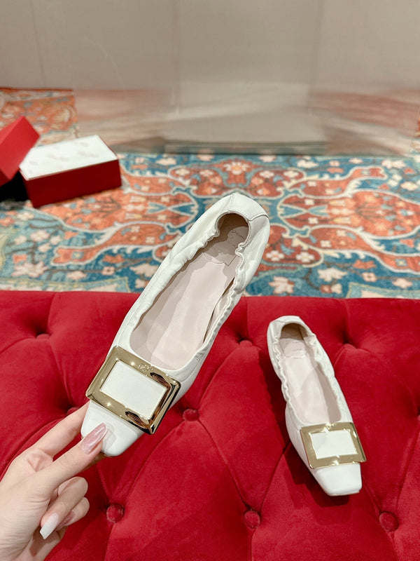 Viv Ballerine Bianche in Pelle di Agnello Importata 247130