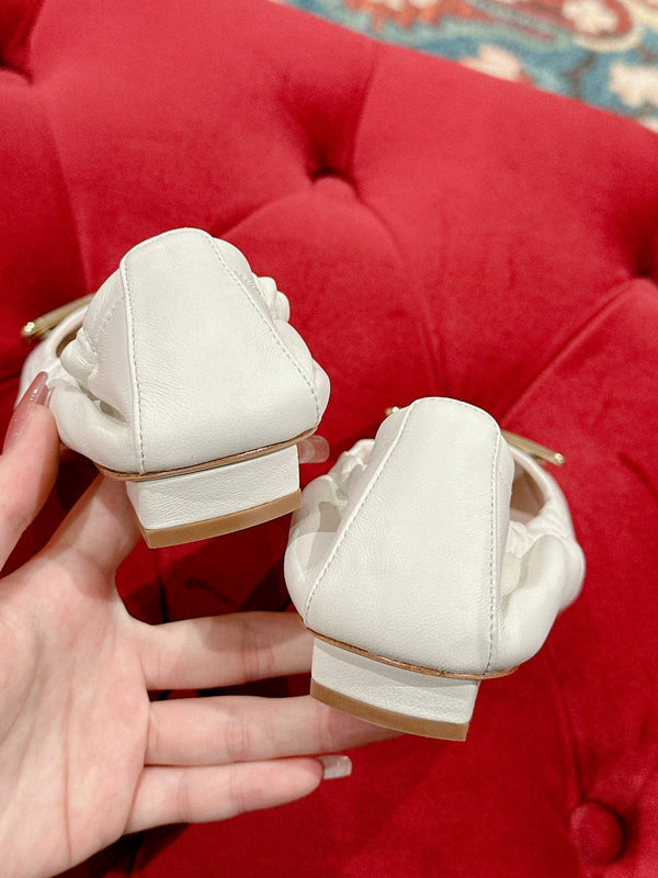 Viv Ballerine Bianche in Pelle di Agnello Importata 247130