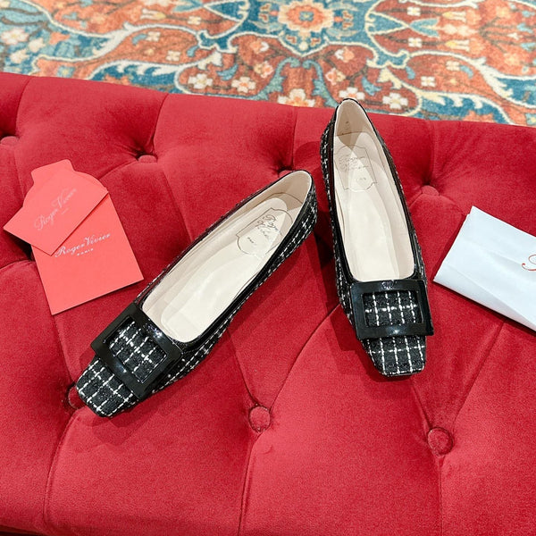 Viv Flats Shoe Black Original Custom Material 247133