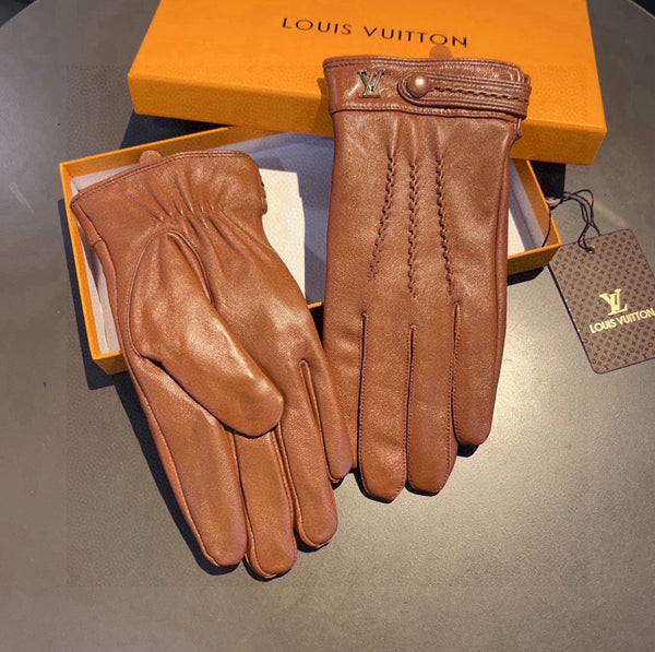 GLOVES IN BRONZE BROWN LAMBSKIN 456343