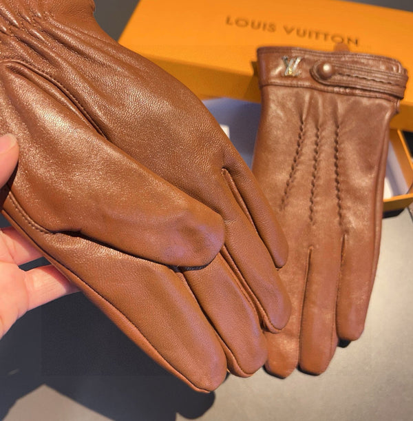 GLOVES IN BRONZE BROWN LAMBSKIN 456343