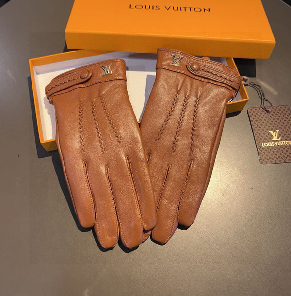 GLOVES IN BRONZE BROWN LAMBSKIN 456343