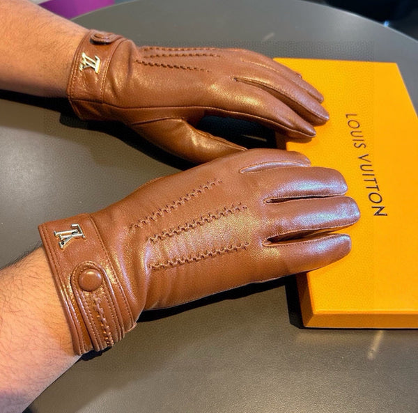 GLOVES IN BRONZE BROWN LAMBSKIN 456343