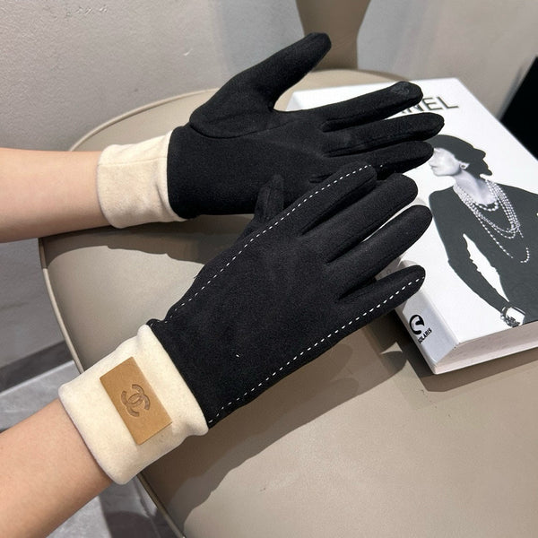 GLOVES IN BLACK WOOL 462254