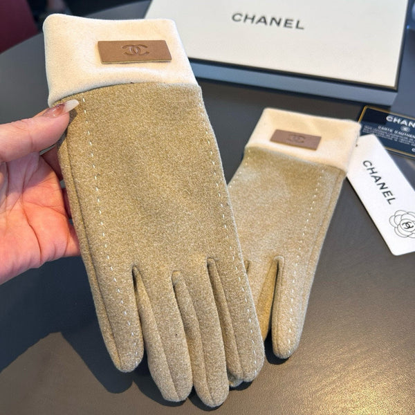 GLOVES IN TORTILLA BROWN WOOL 462255