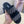 CD DOUBLE STRAP SLIPPER BLACK AND WHITE JACQUARD