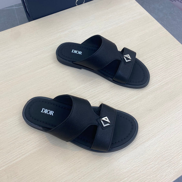 CD ALIDAS CROSS SANDAL BLACK GRAINED CALFSKIN