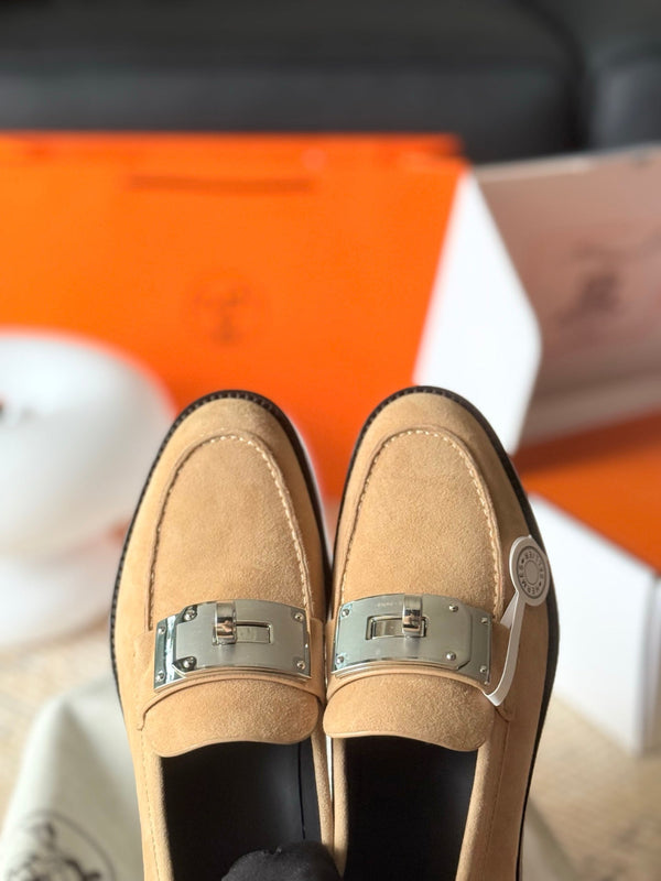 HM Hot Loafer Beige Suede 531375