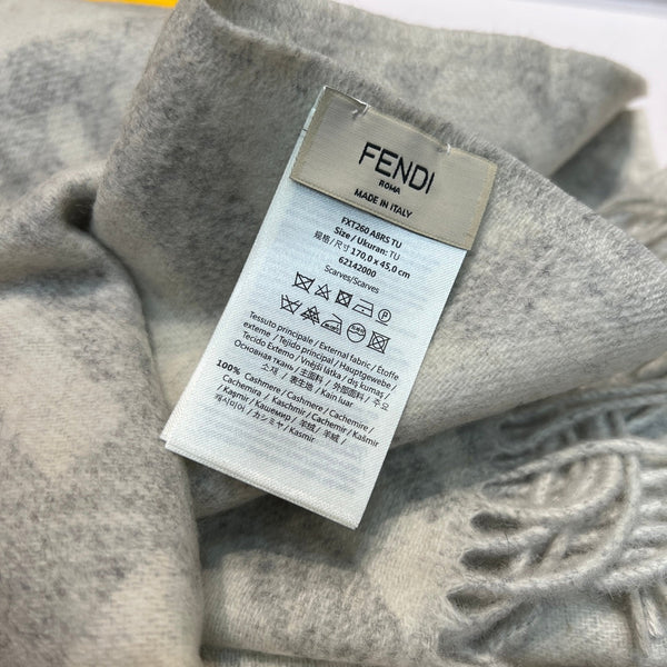 SCIARPA FF 170 CM IN LANA E CASHMERE GRIGIO TORTORA