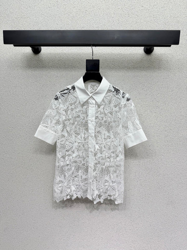 CD Water-soluble Floral Lace Shirt 393905