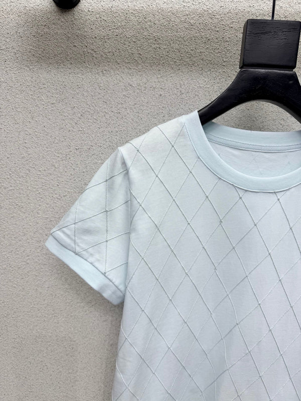 CC 26s Diamond-Patterned Short-Sleeved T-shirt Cotton 398349