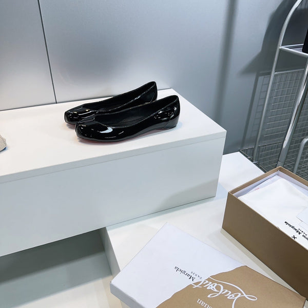 CL x Maison Margiela Ballerina Flats Black Patent Leather 639689