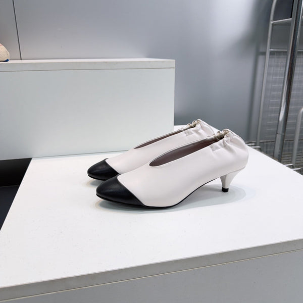 CC 2026 Pumps 4.5cm Black White Lambskin 741644