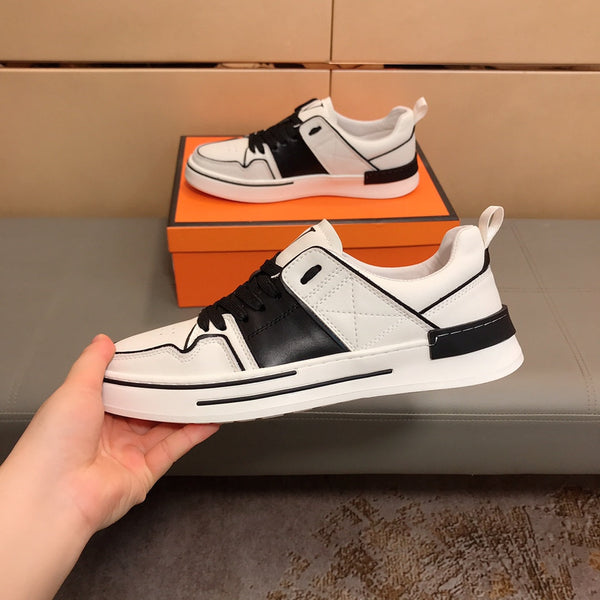 LV SKATE SNEAKERS IN WHITE MIX BLACK CALFSKIN