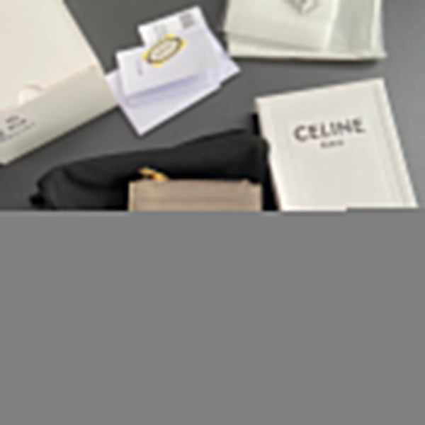 TRIOMPHE Compact Wallet With Coin Purse Modern Taupe Leather
