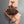 MICRO BAG KEYCHAIN 11 IN ROCK BROWN CALFSKIN EMBOSSED LOGO