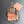 MICRO BAG KEYCHAIN 11 IN CLAY GREY CALFSKIN GOLD HARDWARE EMBOSSED LOGO