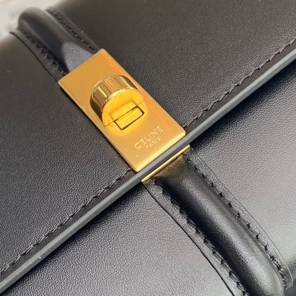 TRIOMPHE Large Wallet 16 Black Satinated Cowhide