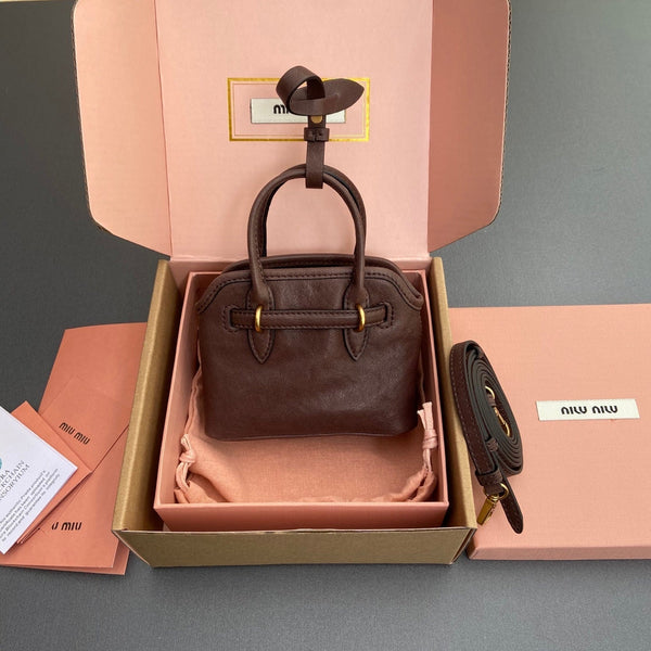 Borsa Miu 12.5 Aventure in nappa Briarwood 240401