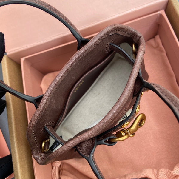 Borsa Miu 12.5 Aventure in nappa Briarwood 240401