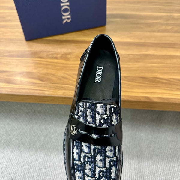 CD Timeless Loafer Black Technical Fabric Cowhide 638620