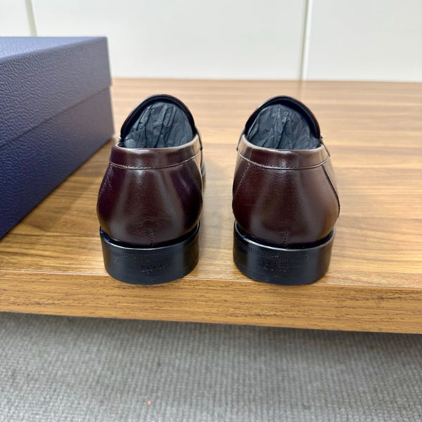 CD Timeless Loafer Brown Technical Fabric Cowhide 638621