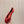 PRA 25s Ballet Flats with Small Buckle Red Suede 449709