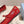 PRA 25s Ballet Flats with Small Buckle Red Shiny Cowhide 449712