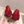 PRA 25s Ballet Flats with Small Buckle Red Shiny Cowhide 449712