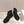 CELINE Kurt Lace-Up Martin Short Boots Black Nubuck Calfskin 452783