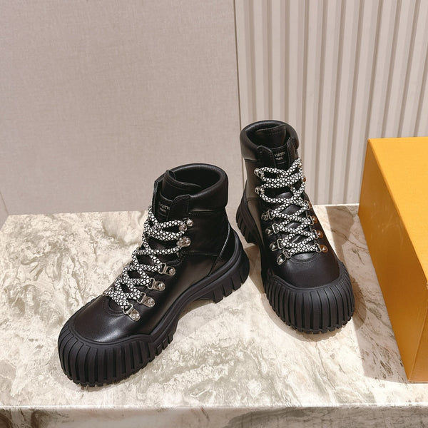 Stivaletto LV Ruby Ranger 50mm in pelle di vacchetta nera 450338