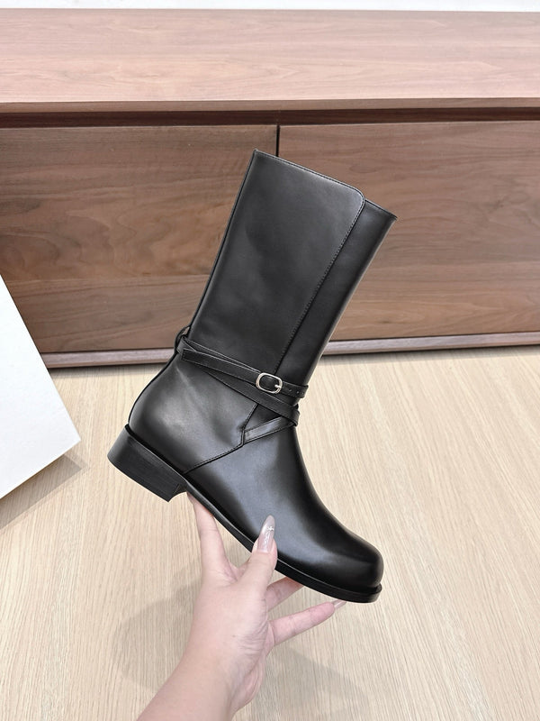 The Row 25ss Jodhpur Boots 20mm Black Cowhide 445427