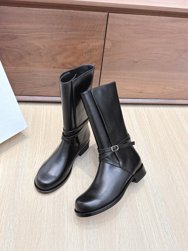 The Row 25ss Jodhpur Boots 20mm Black Cowhide 445427
