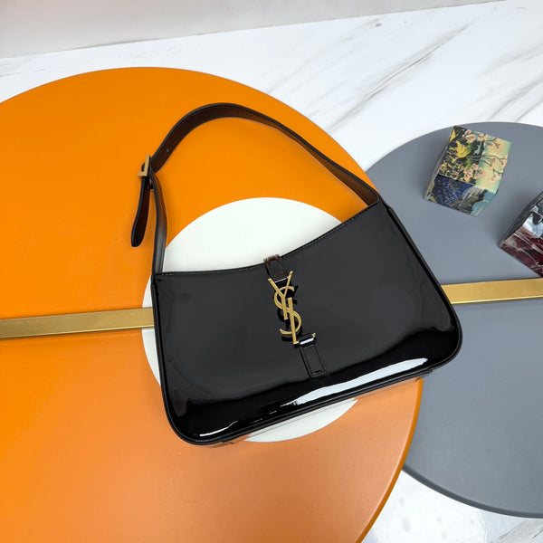 YSL 5A7 Bag 24cm Black Patent Leather 285564
