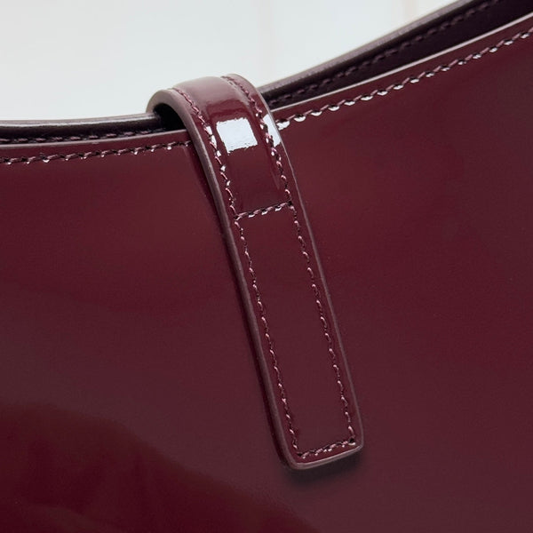 YSL 5A7 Bag 24cm Burgundy Patent Leather 285567