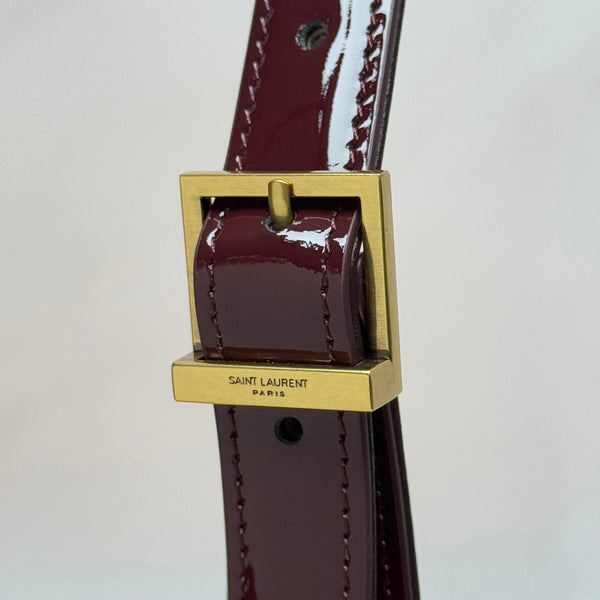 YSL 5A7 Bag 24cm Burgundy Patent Leather 285567